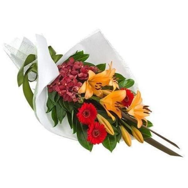 Bouqet of Gerberas and Lilies Flowers